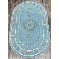 Турецкий ковер Iran collection A053 Голубой овал